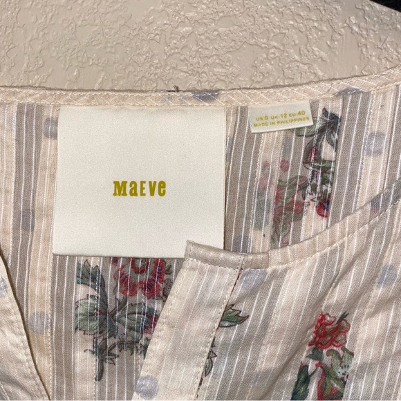 Anthropologie Maeve  Orchid Island Pleated Top - Picture 5 of 5